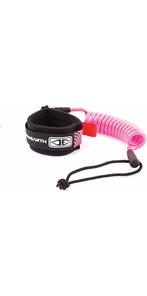 2025 Ocean And Earth Bodyboard Basic Wrist Coiled Cord Leash SBBA03PIN - Pink